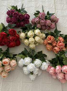 磨毛布梅海12头金丝花蕾仿真绿植家居卧室婚庆节日仿真花假花