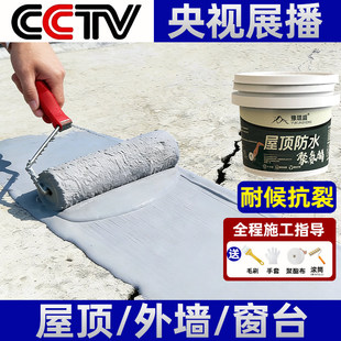 屋顶防水补漏材料房顶楼顶裂缝涂料漏水渗水胶外墙耐高温堵漏王