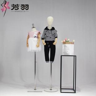 童装店儿童模特带头带手道具半身展示架淘宝拍照拍摄亚克力小假人
