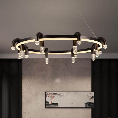 北欧客厅灯吊灯loft创意个性吧台办公室圆形餐厅服装店工业风灯具