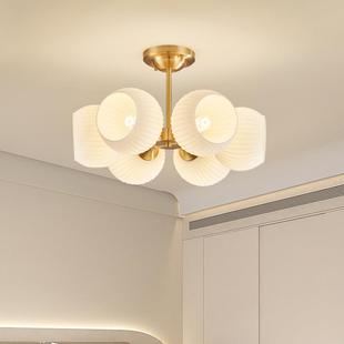 法式 卧室吸顶灯中古奶油风主卧公主房灯具简约艺术创意家用书房灯