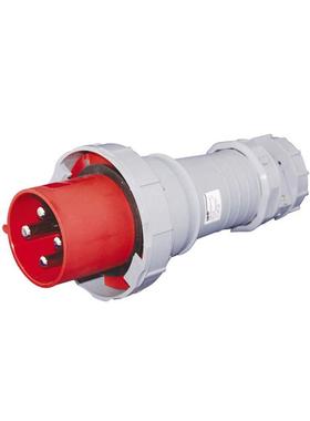 工业插头5402防水插头IP67 4P125A移动插头 防尘防雨插头红色380V