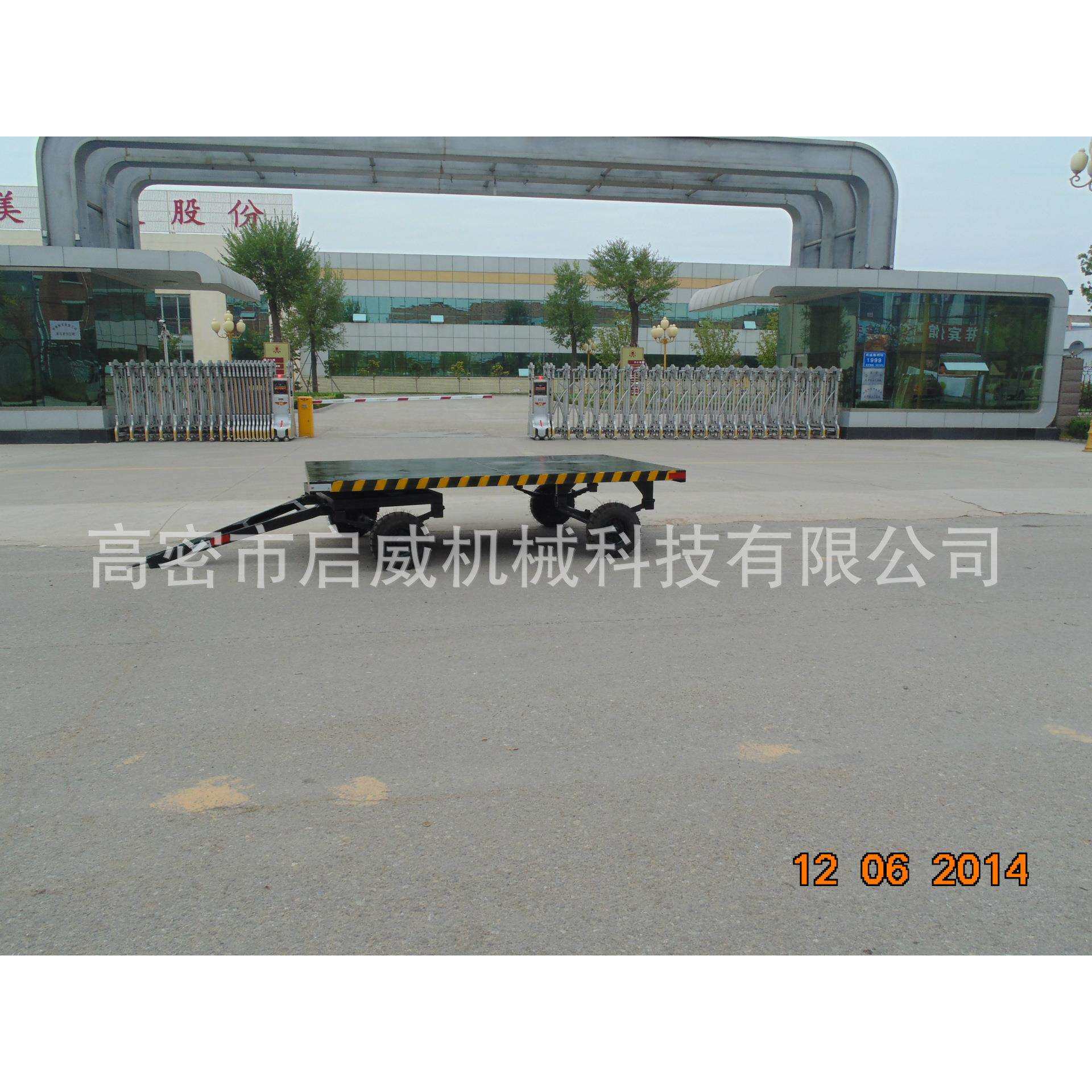 3吨平板拖车 四轮牵引平板拖车 实心胎拖车配件厂家厂家供应
