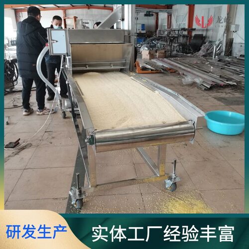 型号齐全无骨鸡柳上糠机 全自动雪花鸡柳裹糠机器 鸡肉条上糠机