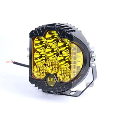 越野车射灯BJ40牧马人A柱灯坦克300改装外置前杠黄光行李架灯超亮