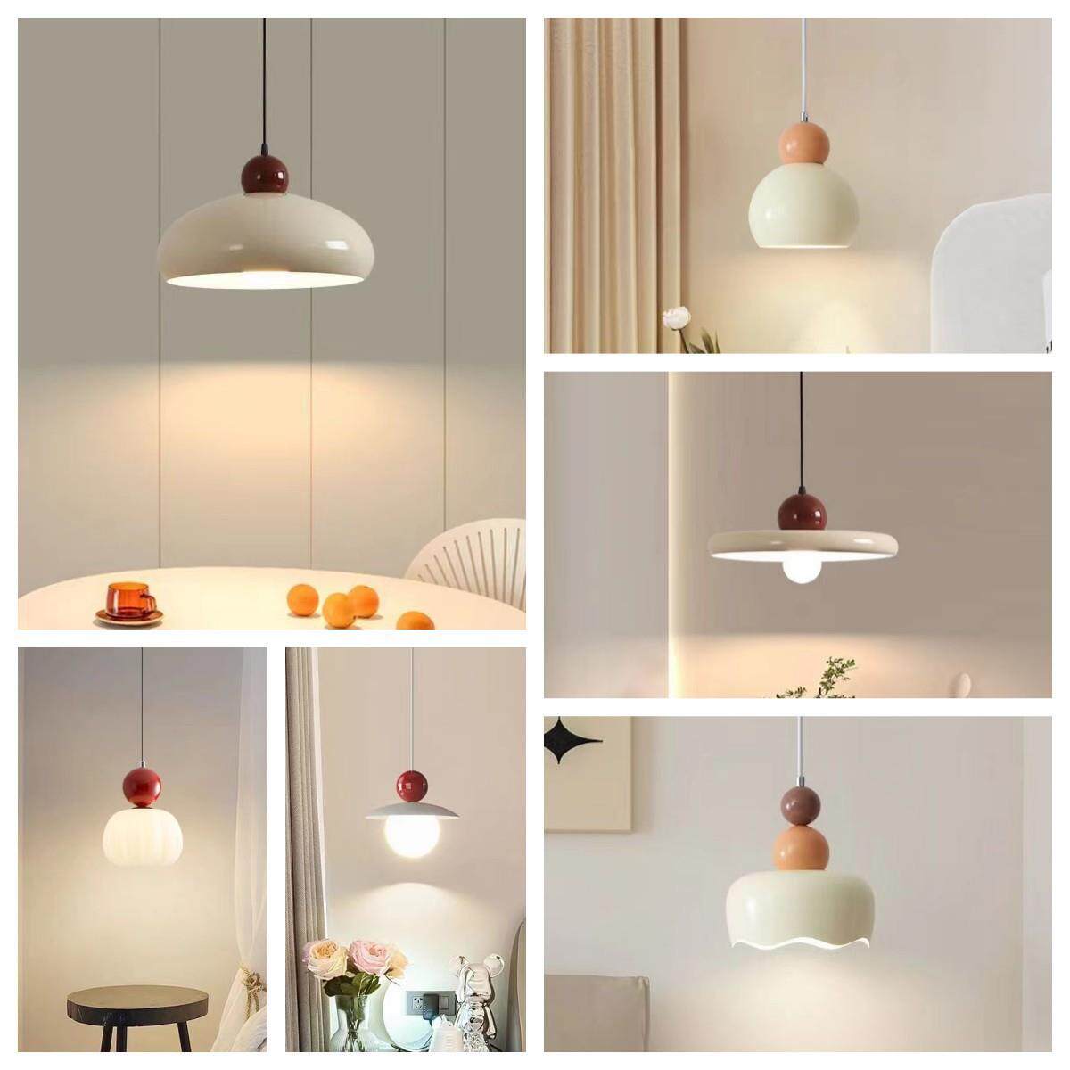 南瓜飞碟餐厅吊灯灯饰简约吧台书桌餐桌家用北欧灯具led吸吊两用