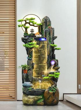 大型落地假山喷泉水景客厅办公室阳台加湿器流水装饰摆件造景鱼缸