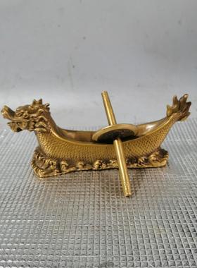 仿古铜龙头药捻子碾子中医碾药机药店中医药铜器装饰摆件摆设