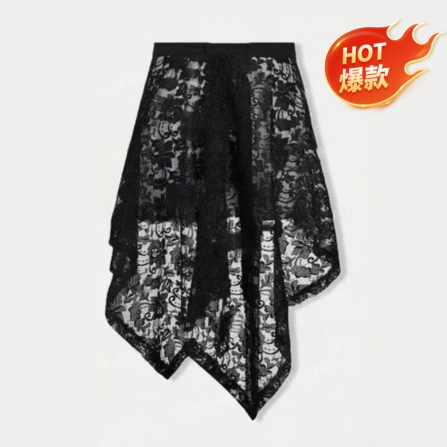 不规则复古下摆蕾丝半身裙女2026春夏季新款短裙今年流行的爆款裙