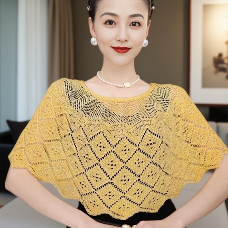防晒套头针织披肩女夏季薄款配裙子护颈显瘦遮肉短款外搭2026新款