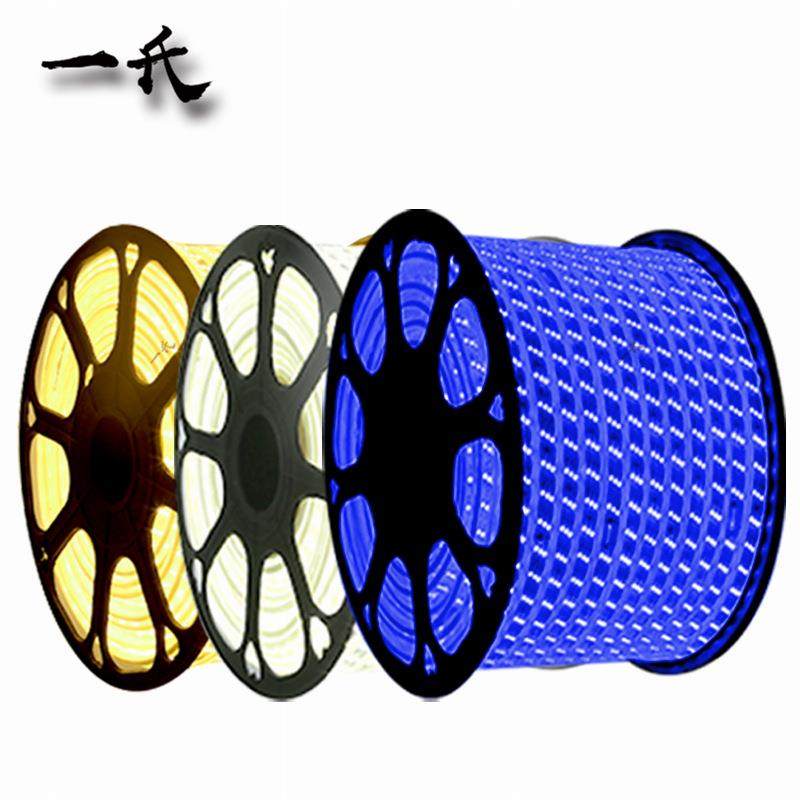 led灯带 5050变光防水5730LED贴片柔性220V灯条 2835双排三排灯带