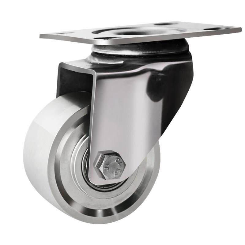 中型实心全不锈钢脚轮万向轮2寸3寸4寸5寸防锈工业万象轮推车轮子