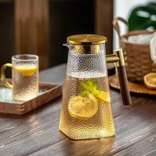 高颜值冷水壶玻璃耐高温冷泡壶装水容器凉水杯夏天果茶壶