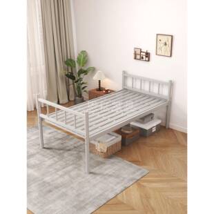 铁艺单人加高腿1米2铁架床出租屋宿舍老式双人高脚床离地高60公分