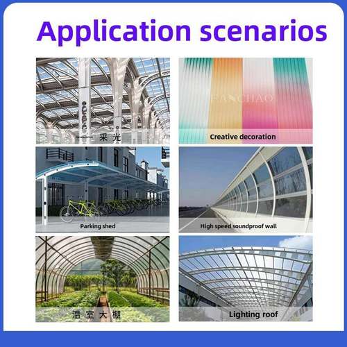 真PC透明瓦采光瓦阳台防风挡雨阳光房耐力板蔬菜大棚采光透明瓦