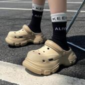 男款 新店福利洞鞋 夏季 高级感厚底增高eva沙滩洞洞鞋 女款 外穿凉鞋