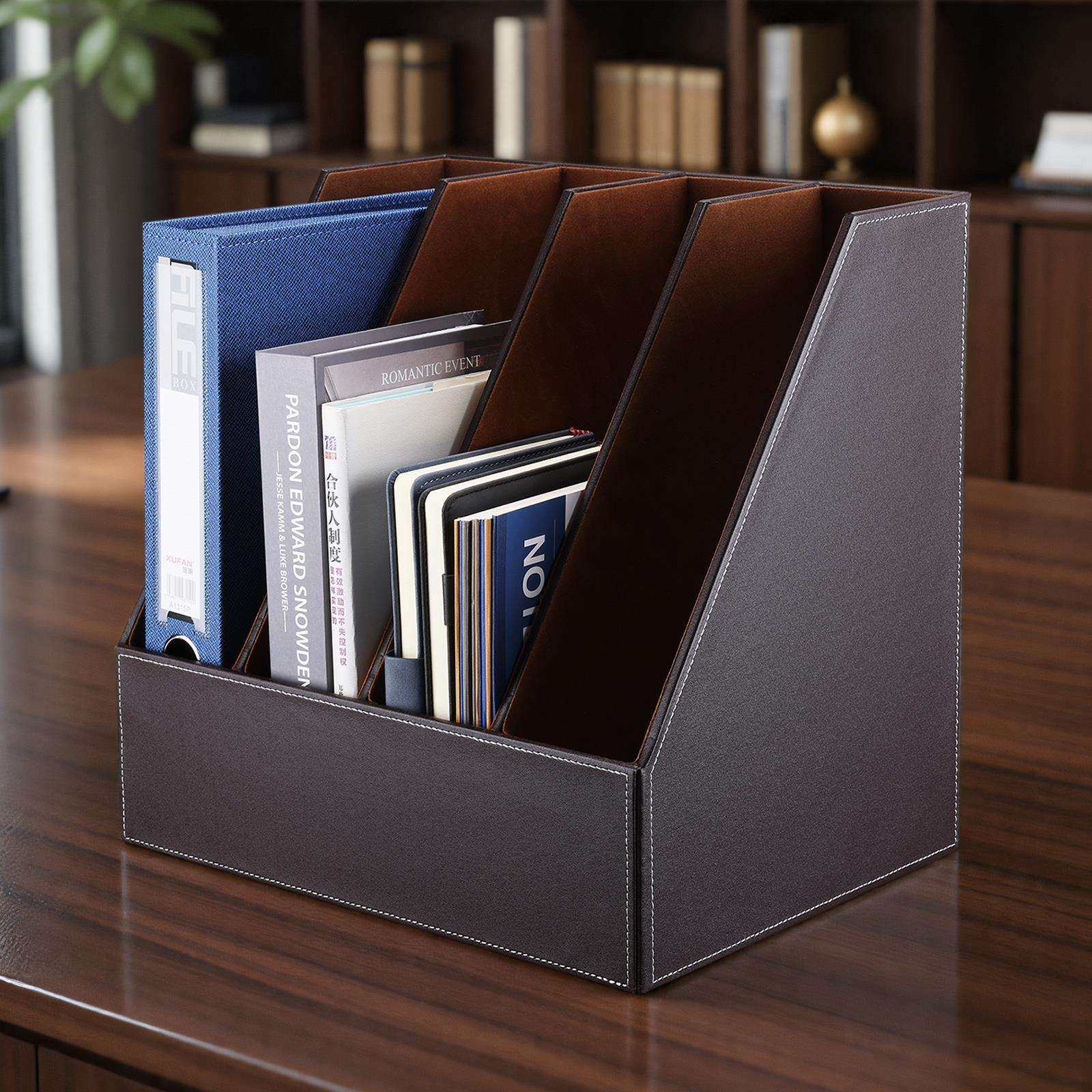 办公室桌上文件框多层文件架文件夹收纳架文件座创意皮革书立桌上,鲜花速递/花卉仿真/绿植园艺,割草机/草坪机,淘宝优惠券,粉丝福利购,淘宝优惠卷