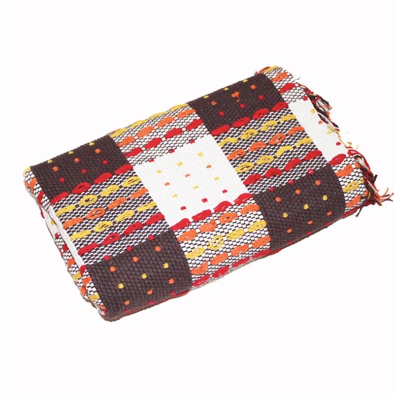 棉线编织流苏地毯卧室床前垫地垫飘窗垫桌旗桌布民族风布艺沙发垫