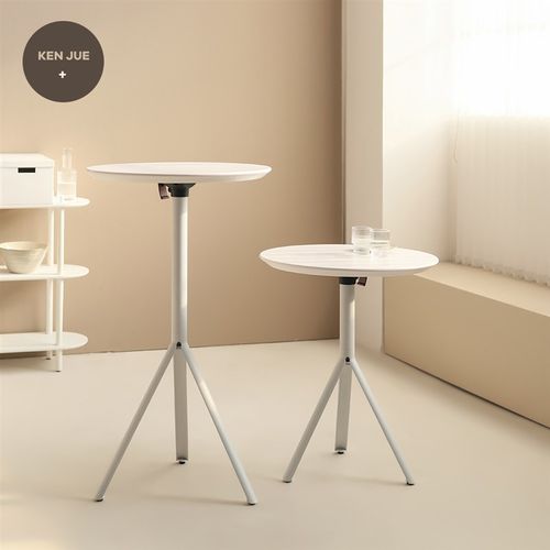 餐桌北欧简约家用小户型吧台桌休闲圆桌咖啡厅高脚桌子圆形洽谈桌