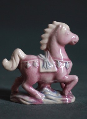 洛阳文创小胖马陶瓷摆件客厅办公室伴手礼工艺品旅游纪念品送礼