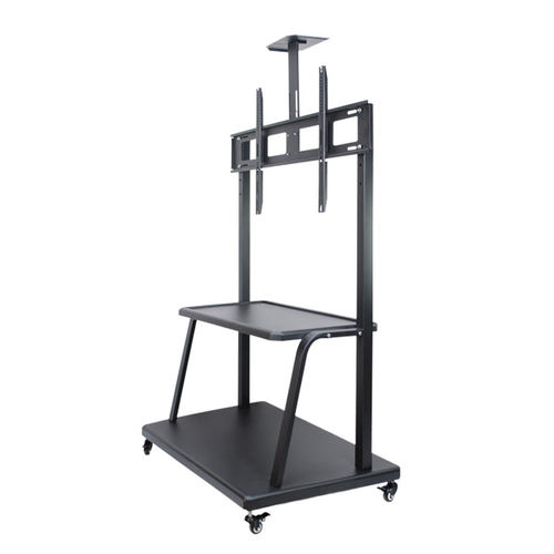 多媒体55-120寸液晶电视机移动支架立式一体机教学落地推车通用