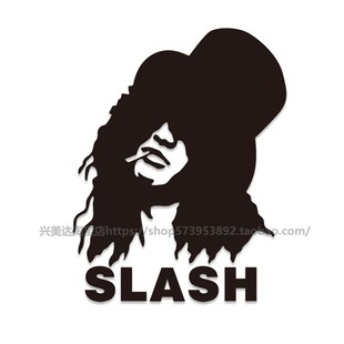 ASH吉他枪花枪炮与玫瑰乐队Guns Roses镂空金属摇滚汽车贴纸