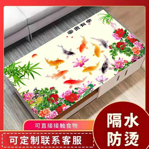 茶几垫pvc软玻璃桌布防水防油防烫免洗加厚长方形电视柜餐桌垫子 - 封面