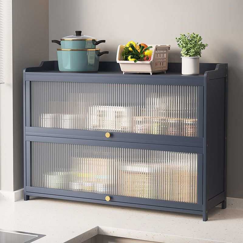 新款调料柜带门全封闭多层防尘台面厨房置物架收纳柜调味瓶碗盘架