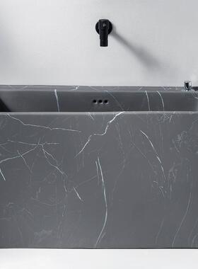 加大号灰色大理石纹家用陶瓷拖把池阳台卫生间拖布池落地式墩布池