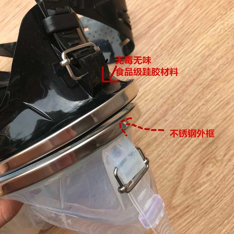 进口黑白色专业水肺深潜面罩潜水面镜手捏鼻打耳膜水压圆形潜水镜