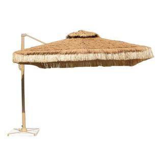 户外遮阳伞仿真茅草伞网红太阳伞庭院农家乐稻草伞室外摆摊遮阳伞