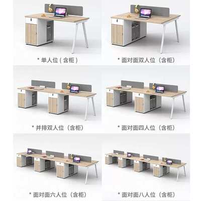 职员办公桌椅组合办公室员工桌子4人位6人位工位电脑桌简约办公桌