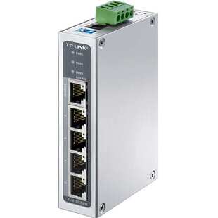 TP-LINK TL-SF1005工业级 百兆导轨式5口交换机DIN导轨和壁挂安装
