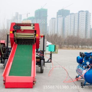 无为县玉米秸秆发酵打包机 面包车发酵打包机 自动上料打捆包膜机