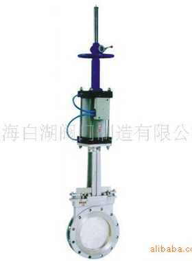 供应手动带气动刀形闸阀 PZ6S73手动带气动刀形闸阀