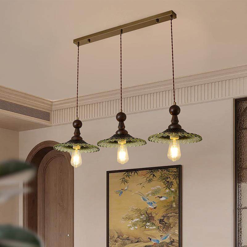 实木玻璃吊灯北欧复古民宿吧台餐厅灯床头个性咖啡厅阳台玄关吊灯,家装灯饰光源,智能吊灯,淘宝优惠券,粉丝福利购,淘宝优惠卷