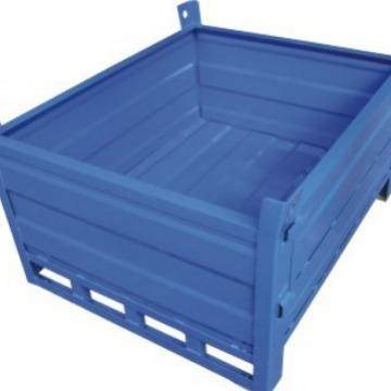 多功能焊接重型钢板箱 金属折叠钢制周转箱 铁皮堆垛物料箱