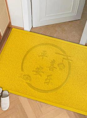 入户门地垫黄色地毯出入平安地毡防滑门垫金色厨房脚垫门外门口垫