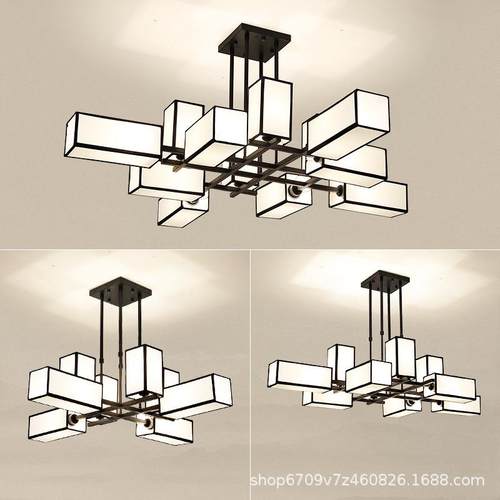 新中式吊灯客厅卧室灯现代简约创意别墅大厅吊灯饭店餐厅大堂灯具