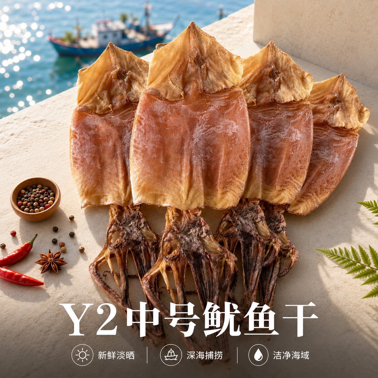 南町海南中号鱿鱼干Y2官方淡干干货晾晒海鲜批发炒菜切丝精选送礼