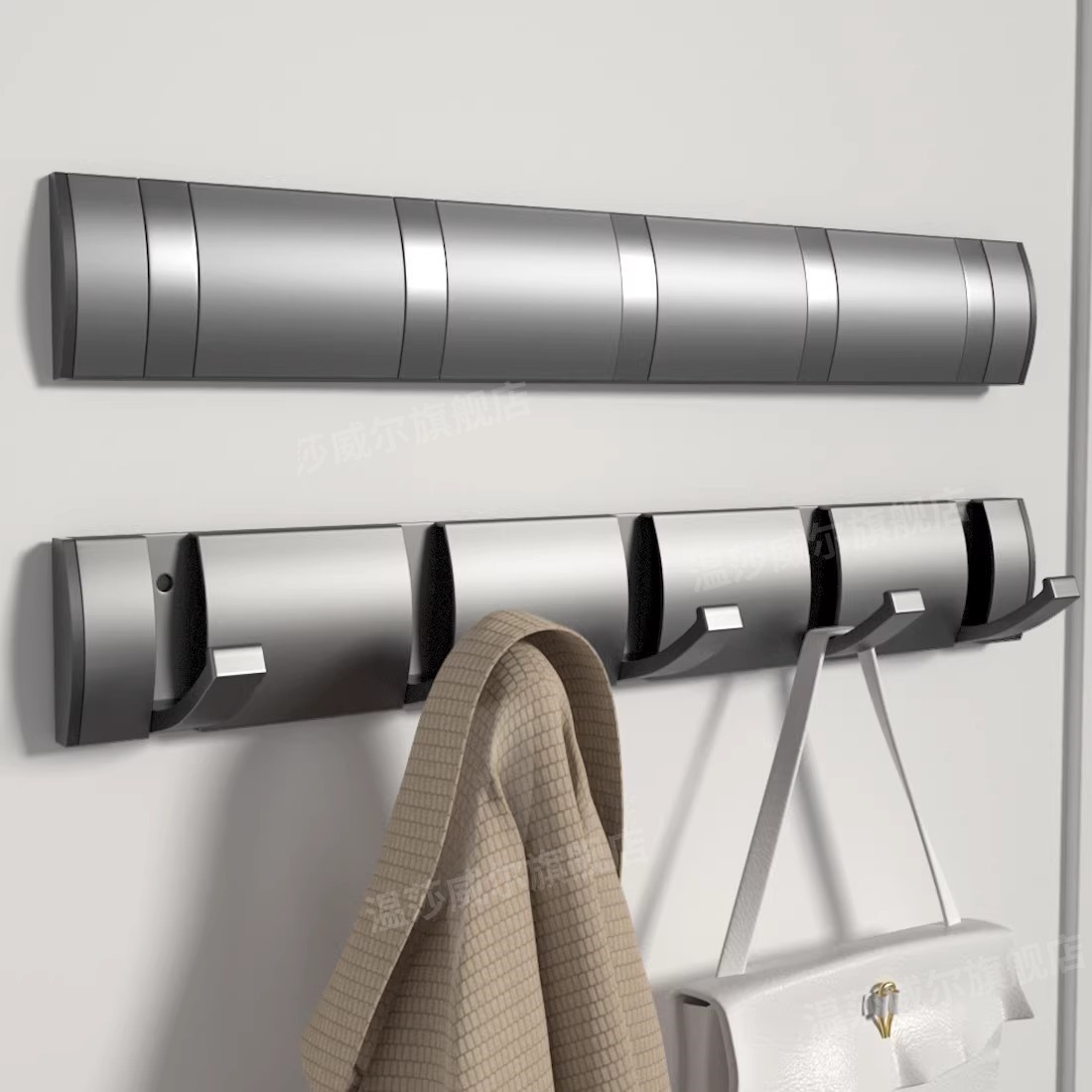 门后挂衣钩壁挂墙上免打孔挂衣架进门玄关粘贴排钩强力承重衣帽钩,收纳整理,挂钩/粘钩,淘宝优惠券,粉丝福利购,淘宝优惠卷