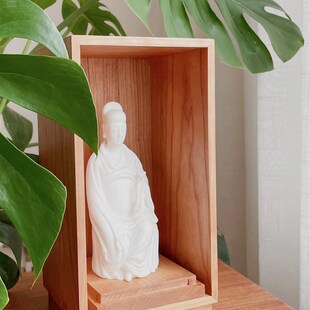 文昌帝君樱桃木佛龛实木文运昌隆陶瓷摆饰 中和至美