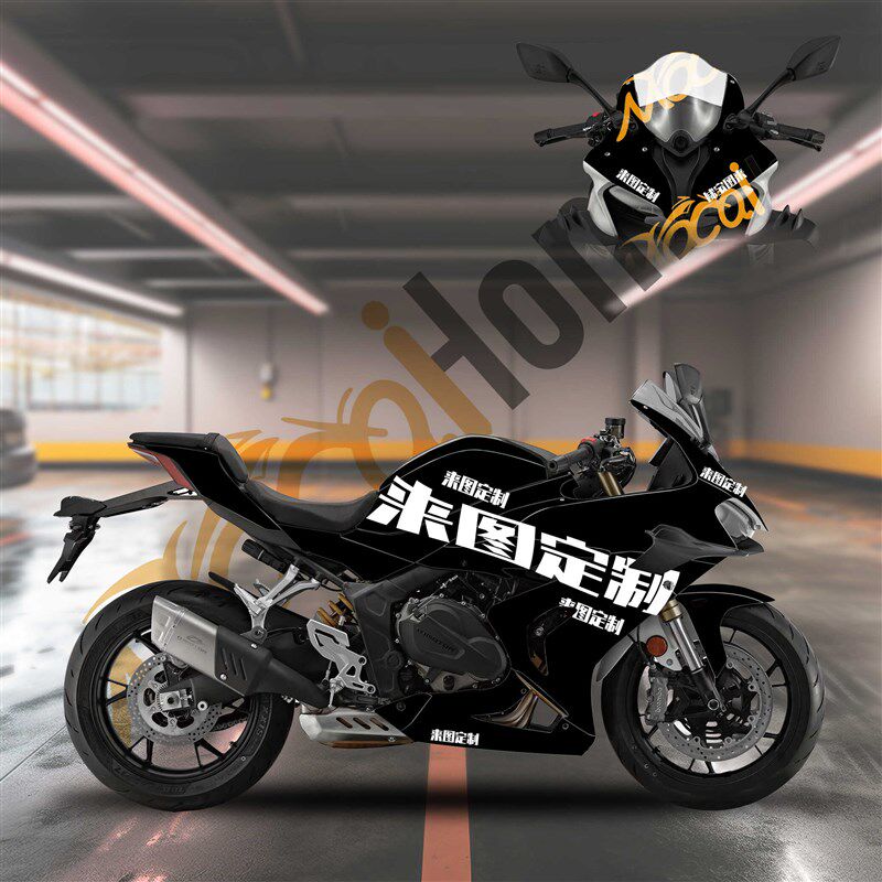 钱江赛800贴纸拉花定制版画车身改色防水装饰保护贴改装配件DIY