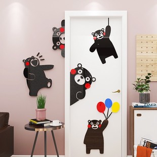创意修补门贴画窟窿遮盖破洞贴纸遮丑空调卧室门上装饰墙贴3D立体