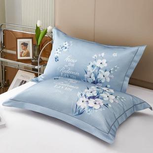 夏季 整头枕头罩48cmx74cm双人高档整套 冰丝枕套枕头套家用一对装