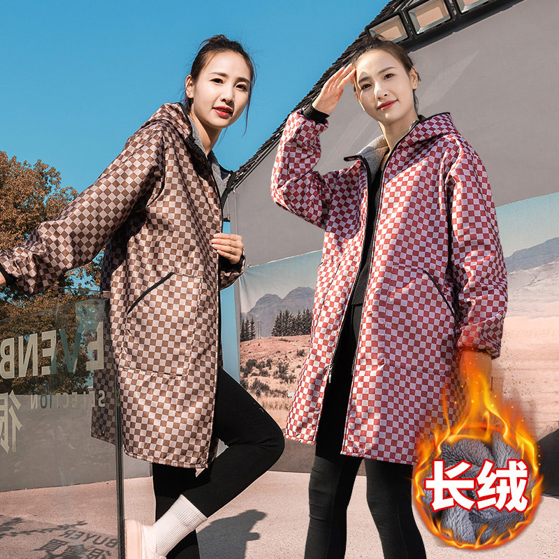 保暖防风加厚长绒长袖防水耐脏大褂围裙时尚外套工作服女洋气罩衣,家庭/个人清洁工具,围裙,淘宝优惠券,粉丝福利购,淘宝优惠卷