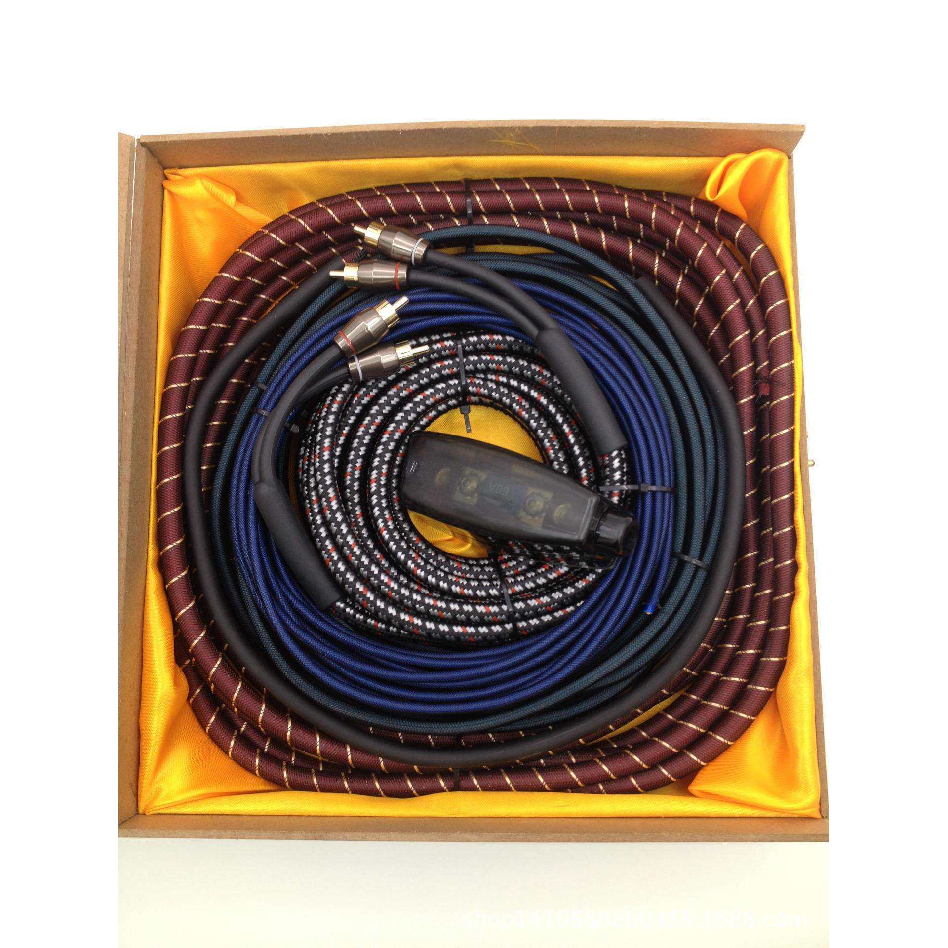 汽车音响线材 功放低音炮套线 标准6GA电源线+纯铜音频线