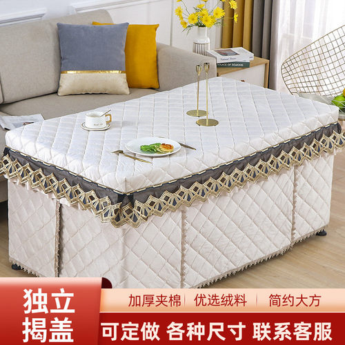 加厚烤火桌罩套加绒电炉罩套长方形烤火桌布家用电暖炉罩烤火围布