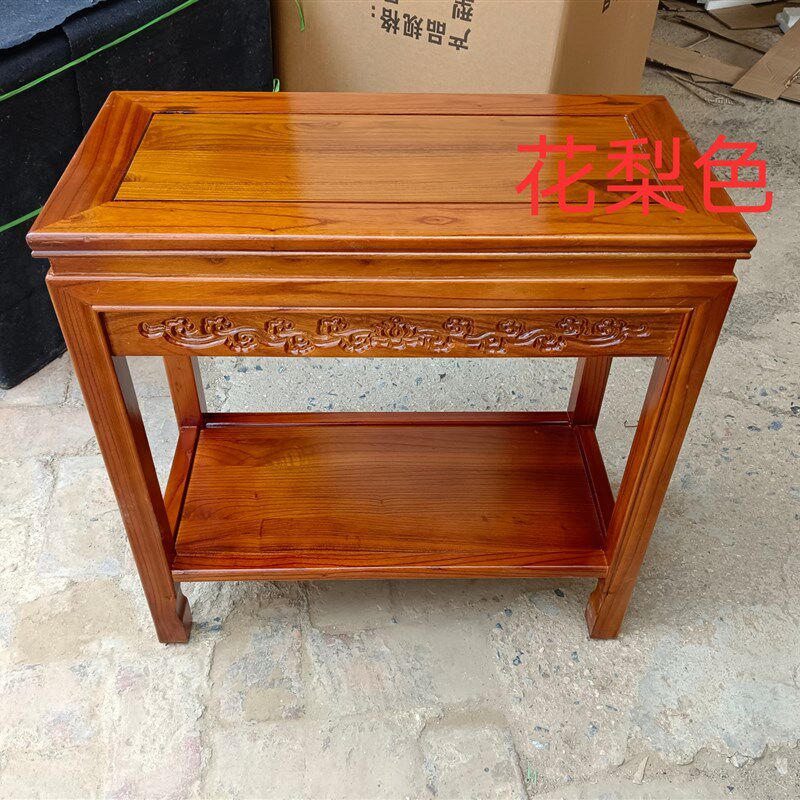 全实木石头底座鱼缸架子奇石桌子盆景桌超承重工艺品底座绿萝花架