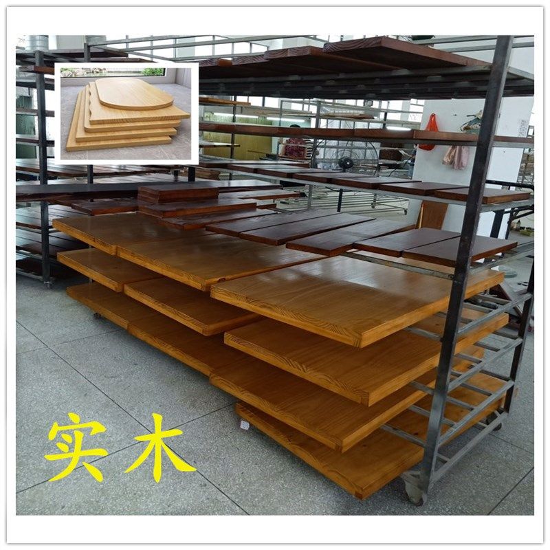 实木桌面办公桌茶几桌工作台原木大板桌长条会议桌松木板餐桌台面